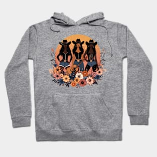 black cowgirl melanin black history texas floral Hoodie